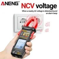 Multimètre numérique à pince tactile intelligent ANENG PN109 600A AC, 4000 points de lecture, NCV avec rétroéclairage et lampe torche.