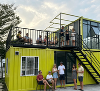 Maison conteneur verte directement de l'usine, maison préfabriquée, maison mobile, structure en acier portable, bureau-cabine avec terrasse sur le toit, vente en gros