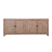 Buffet en bois massif de qualité supérieure, armoire de rangement au design moderne et élégant, meuble multifonctionnel et durable pour la cuisine, la chambre et le salon