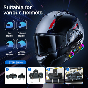 Intercomunicador para Casco de Motocicleta OEM/ODM Personalizado, Auriculares con Chip Dual 6.0, Efecto de Luz RGB, Micrófono, Modelo de Plástico Y13 - Product Image 4
