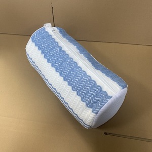 Sac à linge pour chaussures OEM 39x19 bleu et blanc, tissu chenille, fermeture éclair, pour utilisation en machine à laver - Product Image 2