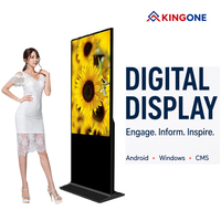 Affichage numérique sur pied pour usage commercial, écran LCD publicitaire de 43, 55, 65 pouces, kiosques tactiles Android CMS pour hôtel, magasin de détail, OEM