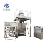 Machine d'emballage automatique 25kg 50kg pour petites entreprises, ensacheuse de poudre à faible consommation de main-d'œuvre avec trémie pour son de blé et lait