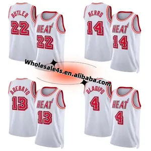 Wholesale 2021/22 City Edition Jersey Men's Miami #3 Wade #22 Jimmy Butler  #14 Tyler Herro basketball jersey From m.