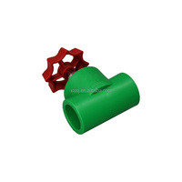 Vente en gros de matériaux de plomberie Raccords de tuyauterie en plastique PPR 20-32mm Vanne à vanne chromée dissimulée Raccords de tuyauterie en PPR Vanne d'arrêt