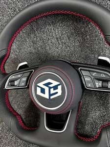 Volant en cuir pour Audi A3 8P A4 B8 A5 B8 A6 C7 A7 C7 A8 D4 Q3 Q5 Q7 <span class=keywords><strong>S4</strong></span> S3 S5 S6 RS4 RS6 TT <span class=keywords><strong>MK2</strong></span> - Product Image 5