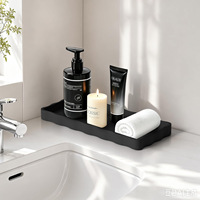 Meilleure vente transfrontalière : Plateau de rangement rectangulaire moderne et minimaliste multifonctionnel pour salle de bain, plat décoratif simple pour bibelots