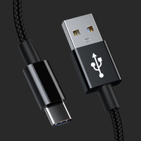 Câble de données tissé Android type-c à charge rapide pour téléphone portable USB