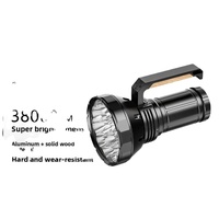 Lampu Senter Luar Ruangan Black Forest Cross-border Super Terang Isi Ulang Aluminium Kayu IP20 Kipas Pendingin Portabel Lumen Tinggi