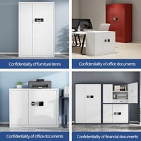 Armoire de sécurité électronique pour documents confidentiels en acier inoxydable personnalisée, bibliothèque, armoire de bureau avec serrure à empreintes digitales