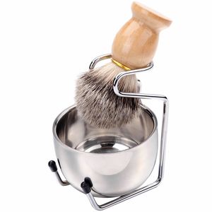 Juego de 3 Piezas para Afeitar, con Soporte de Acero Inoxidable y Tazón, para Hoteles, Cuidado de la Barba, Kit de Espuma para Afeitar - Product Image 2