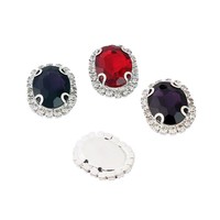 Groothandel DIY losse glazen strass steentjes elastische netklemketting handgestikte kristallen platte strass steentjes voor schoenen