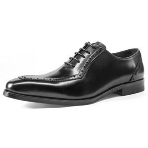 Italian Design Plus Size Men's Oxford Shoes Square Lace-Up Closure Anti-Slip Breathable Lightweight Genuine Leather Upper - Product Image 6