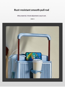 Maleta de Viaje con Apertura Frontal, Portavasos y Carga USB, Expandible de 20 Pulgadas, Multifuncional y Ancha - Product Image 6