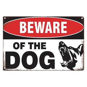 Attenzione Del Cane del Metallo Dell'annata Latta Segni di Avvertimento Retro Poster Da Parete Adesivi per Club Bar decorazione della Parete Della Casa Agriturismo Negozio - Product Image 1