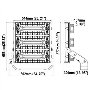 Faro LED Beghelli 129 cm di Larghezza 79 cm di Altezza per Grandi Aree - Product Image 2