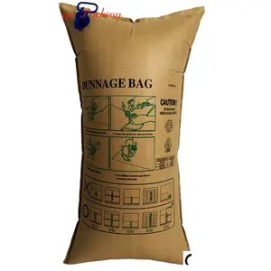Daur ulang kertas Kraft coklat Inflator kantong udara Dunnage kantong udara pengaman celah mengisi tas keselamatan pencegah benturan kantong udara