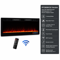 Moderner, ultraflacher 9,4 cm WLAN-Kaminofen mit 1-12-Stunden-Timer und Wochen-Timer für das Wohnzimmer