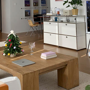 Ensemble de table de canapé d'appoint en bois massif de style nordique bureau de centre de café et de thé de loisirs élégant et durable - Product Image 2