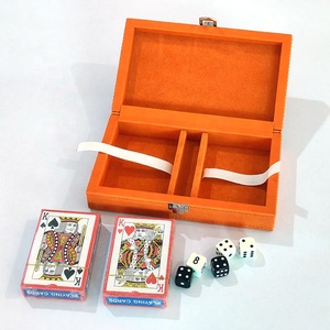 Porta Carte <span class=keywords><strong>da</strong></span> <span class=keywords><strong>Gioco</strong></span> in Pelle a Singolo Mazzo, Set <span class=keywords><strong>da</strong></span> Poker con Mazzo Standard Incluso - Product Image 5