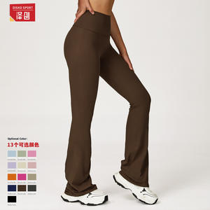 Leggings Deportivos Disko CCK8232, Pantalones Acampanados de Cintura Alta, Elásticos en 4 Direcciones, Diseño con Efecto Push-Up, Color Sólido - Product Image 2