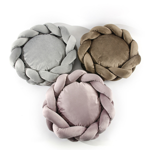 Jema-Lit rond tricoté pour chat, en coton, coussin pour animal domestique, lit pour chien, nid pour chat avec fond antidérapant - Product Image 1