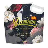 500ml 1L 3L Sac d'emballage avec poignée Recharge biodégradable Stand up Spout Pouch pour lave-vaisselle Liquide Poche Détergent à lessive