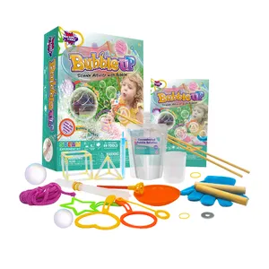 Mainan gelembung uap edukasi dalam ruangan, Kit percobaan sains DIY, Kit pertunjukan pembuatan gelembung memantul, dapat disentuh untuk anak-anak