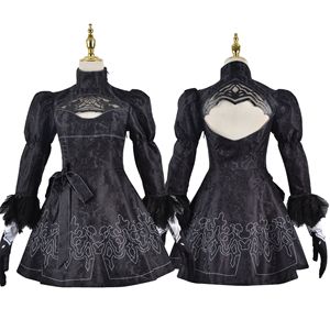 <span class=keywords><strong>Cosplay</strong></span> NieR YoRHa No.2 tipo B juego traje Anime Halloween mujer disfraz Sexy vestido negro - Product Image 6