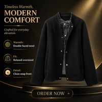 Manteau en laine double face à coupe ample pour homme