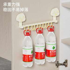 Multifunctional Storage Rack With Suction Cups 10 Hooks Wall Mounted Punch Free Kitchen Spoon Organizer - Product Image 3