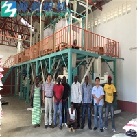 Moulin à maïs certifié ISO avec moteur et engrenage 380V, capacité de 200 kg/h pour usage commercial