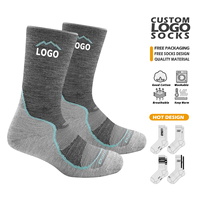 Chaussettes de randonnée mi-mollet personnalisées avec logo, respirantes et chaudes, pour la randonnée en montagne, le camping, les sports d'aventure