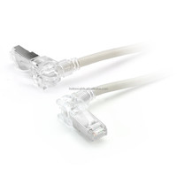Cable Ethernet Cat 6 de 90 grados, cable de conexión de red RJ45 en ángulo recto para enrutador, módem, ordenador, portátil, Smart TV