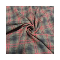 Tissu à carreaux mélangé 20% laine - Matière de revêtement en laine/polyester à carreaux tricolores pour vestes et manteaux d'hiver