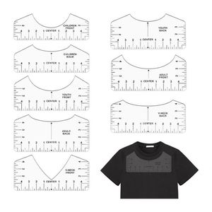 Nuevo: Herramienta de Alineación de Cuellos Redondos y en V para Camisetas, Regla de PVC para Ropa - Product Image 1