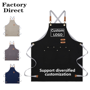 Grembiuli da Cucina Personalizzabili con Logo, Colore Nero, per Catering, Camerieri, Baristi, Impermeabili, Vendita all'Ingrosso - Product Image 1