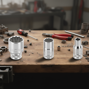 Fervi Polygonal <b>Socket</b> Wrench Normal Series <b>12</b> <b>Point</b> Chrome Vanadium Steel - Product Image 3