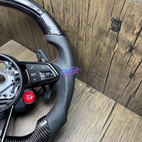Volant de direction en cuir carbone avec design LED personnalisé pour Audi RS A4 A5 A6 C7 B8 R8 S3 S4 S5 Q7 A7 S7 TT RS3 RS5 RS6 RS7 B9