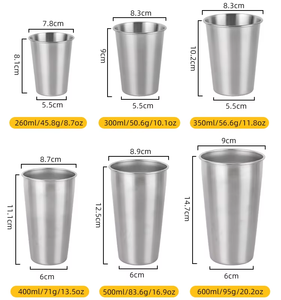350 मिलीलीटर/500 मिलीलीटर कस्टम लोगो एकल दीवार धातु बियर टंबलर अनब्रेकेबल स्टेनलेस स्टील पिंट कप - Product Image 1