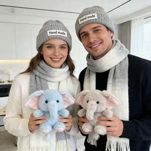 Nuovo Portachiavi Creativo a Forma di Elefante in Peluche 2026, Simpatica Bambola in Cotone PP, Ornamento per Borsa Regalo, Macchina Artiglio - Product Image 1