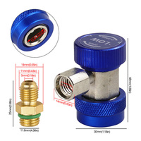 Raccord rapide en fluor pour automobile Climatiseur de voiture R134A Adaptateur haut/bas Raccord rapide Accessoires automobiles