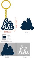 Porte-clés en PVC souple, imperméable et léger avec mousqueton |   Design de montagne en relief 3D |   Logo personnalisé imprimé UV pour l'aventure en plein air