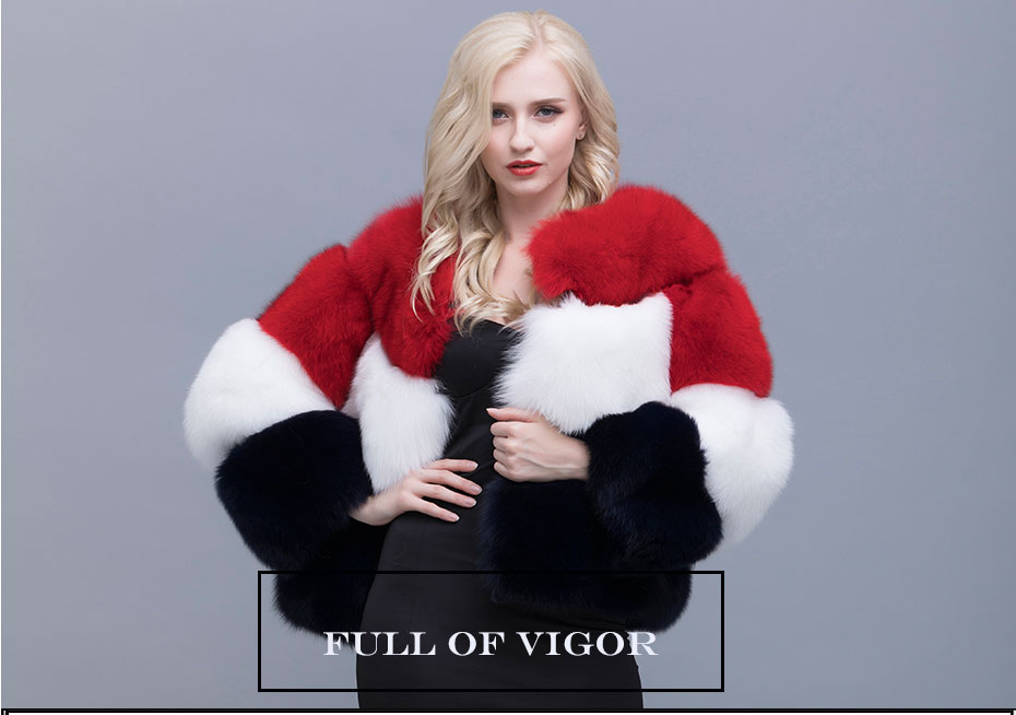 MWFur Multi color Jacket For Women Fashion Real Fox Fur Coat Winter Ladies Outwear Natural Fox Fur Coats Women Fashion