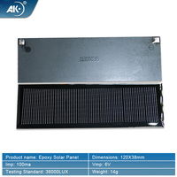 Modules solaires monocristallins en PET époxy miniatures AK AK120x120 en gros, certifiés ROHS CE, garantie 1 an, pour sacs à dos solaires