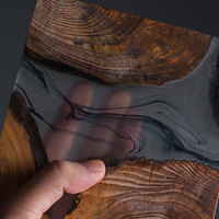 Dessous de Verre Isotherme Personnalisé, Grand et Rectangulaire, en Résine et Bois Multifonctionnel avec Résine Époxy