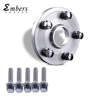 Adaptateur d'entretoise de roue en aluminium noir Embers PCD 5x108 CB 65.1mm Épaisseur 15/20mm Peugeot 308/3008/407 XC70/S70/V70/S80