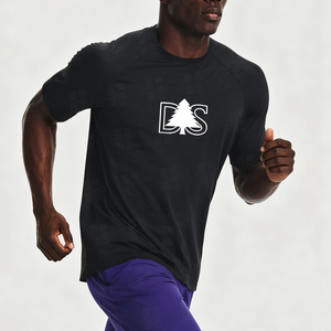Camiseta Deportiva de Gimnasio Personalizada de Alta Calidad al por Mayor, de Algodón y Elastano, con Estampado en Serigrafía, Transpirable, de Manga Corta Raglán - Product Image 2