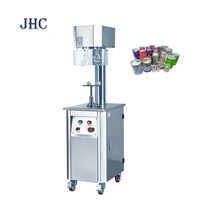 Machine de scellage automatique pneumatique haute vitesse en acier inoxydable pour canettes, bouteilles alimentaires et de boissons, bocaux en verre, barils et emballages de grande capacité