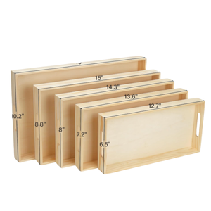 Petit déjeuner, déjeuner, dîner artisanat et décoration, organisateur de nourriture personnalisé en gros plateaux en bois non finis - Product Image 1